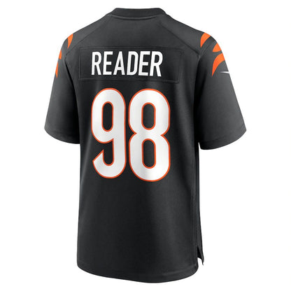 C.Bengals #98 D.J. Reader Black Game Jersey Stitched American Football Jerseys