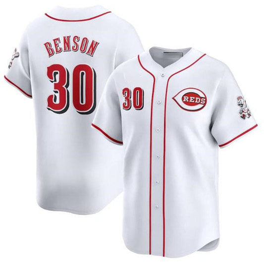 Cincinnati Reds #30 Will Benson White Home Limited Baseball Stitched Jersey