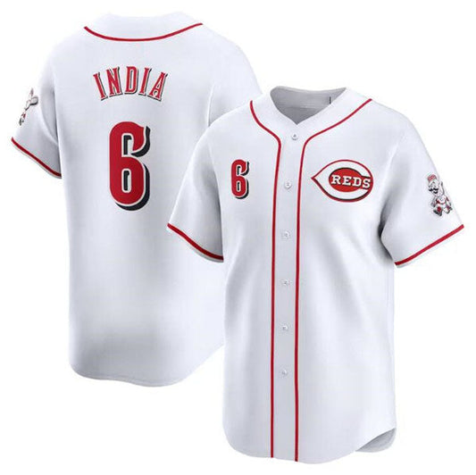 Cincinnati Reds #6 Jonathan India White Home Limited Stitched Baseball Jersey