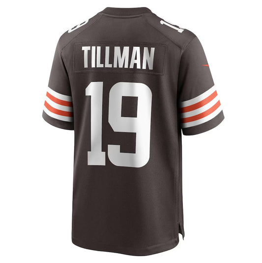 C.Browns #19 Cedric Tillman 2023 Draft Pick Game Jersey - Brown American Football Jerseys