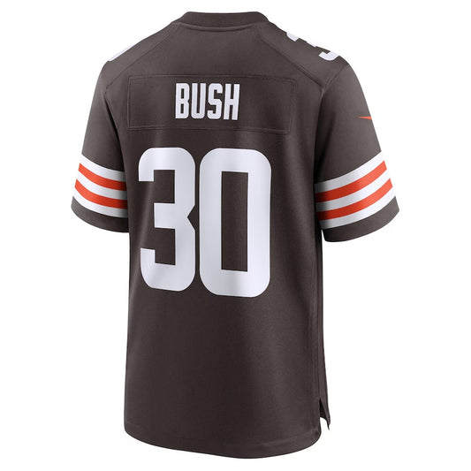 C.Browns #30 Devin Bush Game Jersey - Brown American Football Jerseys