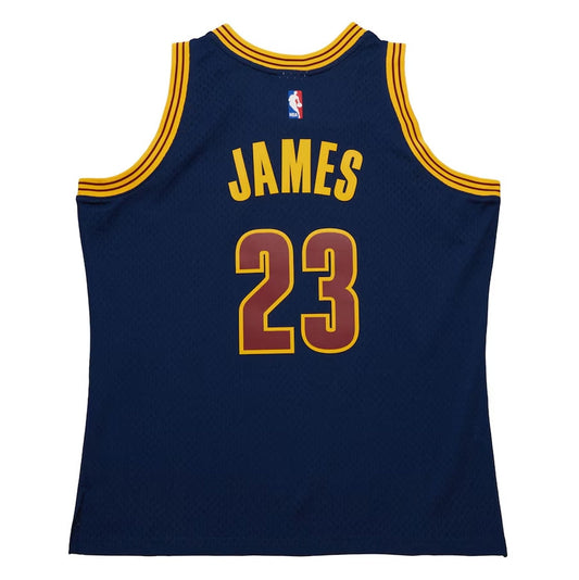 C.Cavaliers #23 LeBron James Mitchell & Ness 2015-16 Hardwood Classics Swingman Jersey - Navy American Basketball Jersey