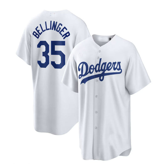Los Angeles Dodgers #35 Cody Bellinger Cody Bellinger Home Replica Player Name Jersey - White Baseball Jerseys