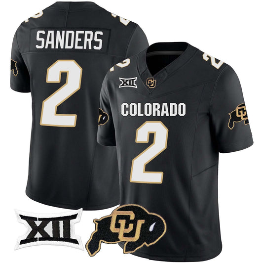 C.Buffaloes #2 Shadeur Sanders 2024 Black Home Alternative Football Stitched American College Jerseys