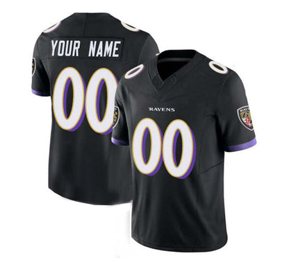 Custom 2024 Baltimore Ravens Black Vapor F.U.S.E. Limited Jersey American Football Stitched Jerseys