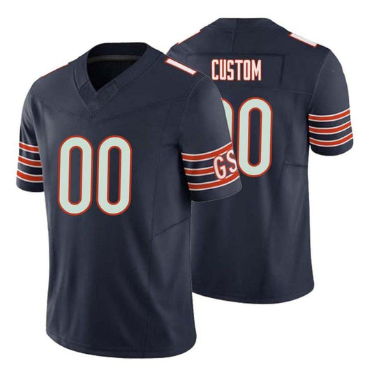 Custom 2024 Chicago Bears Navy Vapor F.U.S.E. Limited Personalised Football All Stitched Jersey