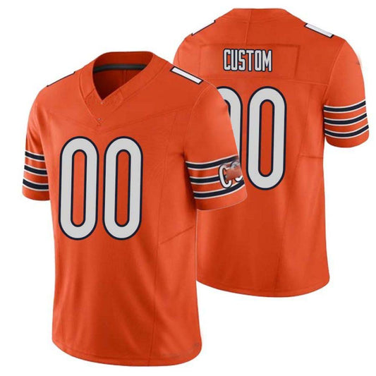 Custom 2024 Chicago Bears Orange Vapor F.U.S.E. Limited Personalised Football All Stitched Jersey