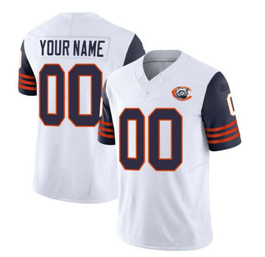 Custom 2024 Chicago Bears White Vapor F.U.S.E. Limited Personalised Football All Stitched Jerseys