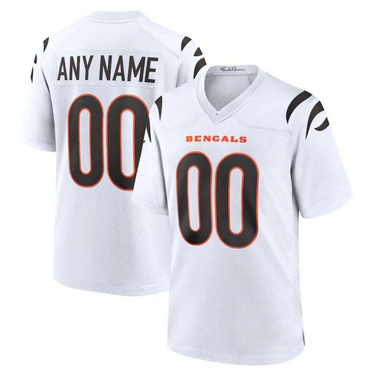 Custom 2024 Cincinnati Bengals White Game Personalised Football All Stitched Jersey