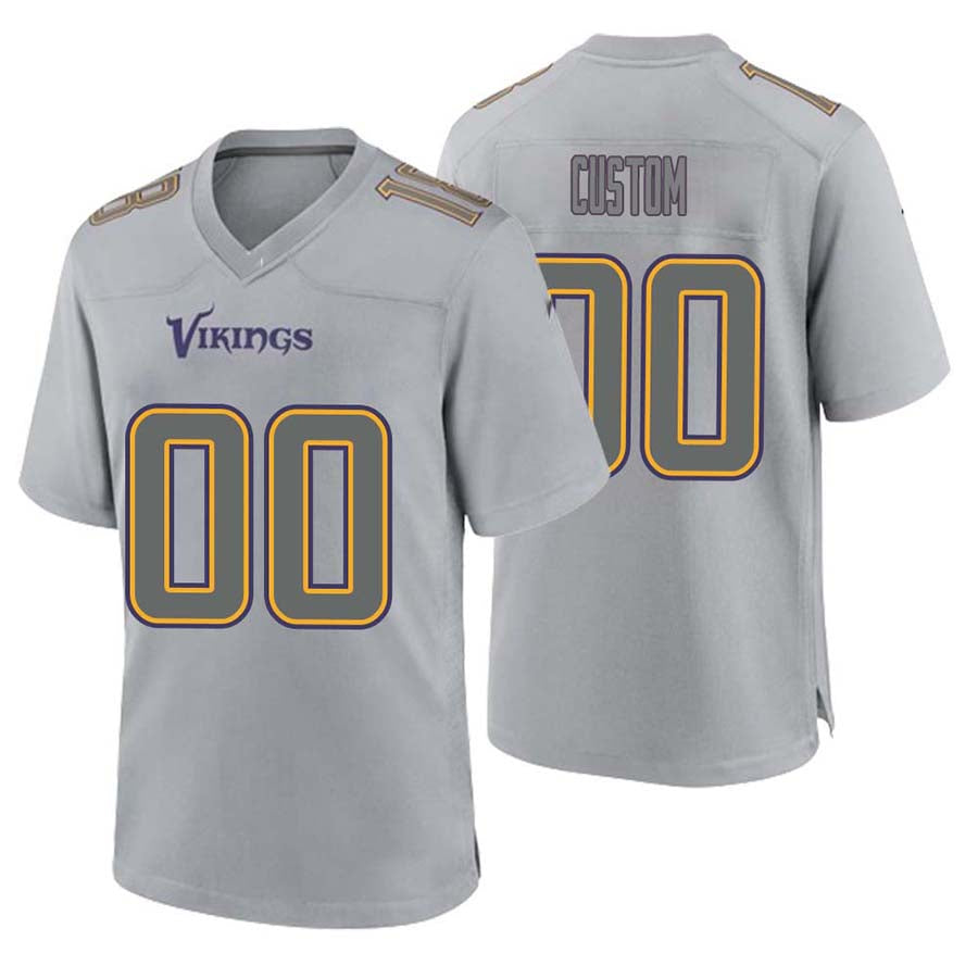 Custom 2024 Minnesota Vikings Gray Atmosphere Fashion Football Vapor Limited Personalised All Stitched Jersey