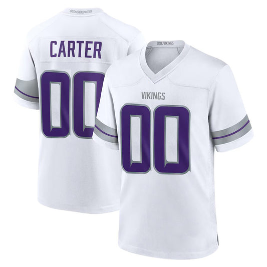 Custom 2024 Minnesota Vikings White Game Personalised Football All Stitched Jersey