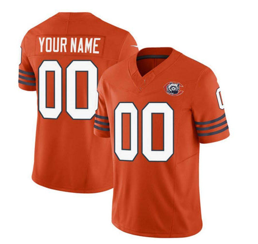 Custom 2024 New Chicago Bears Orange Vapor F.U.S.E. Limited Personalised Football All Stitched Jersey