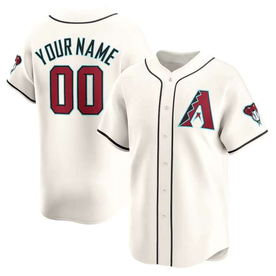 Custom Arizona Diamondbacks White Home Stitched Limited Jerseys