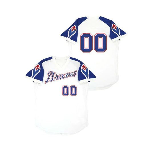Custom Atlanta Braves White Throwback Cooperstown Jersey Stitched  Baseball Jerseys