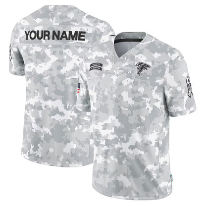 Custom A.Falcons Active Player 2024 F.U.S.E Arctic Camo Salute To Service Limited Stitched Football Jersey