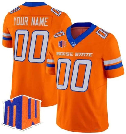 Custom B.State Broncos Orange Vapor Limited Football American College Jerseys