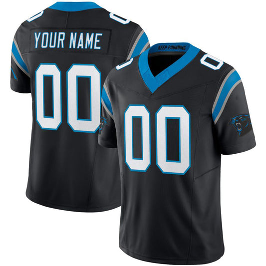 Custom Carolina Panthers 2024 Black Vapor F.U.S.E. Limited All Stitched Jersey