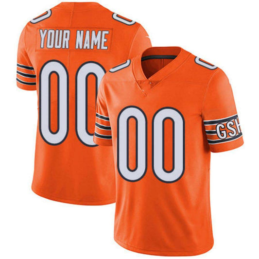 Custom Chicago Bears Orange Vapor Limited Personalised Football All Stitched Jersey
