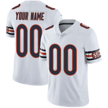 Custom Chicago Bears White Vapor Limited Personalised Football All Stitched Jersey