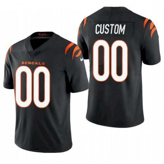 Custom Cincinnati Bengals Black Vapor Limited Personalised Football All Stitched Jersey