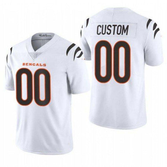 Custom Cincinnati Bengals White Vapor Limited Personalised Football All Stitched Jersey