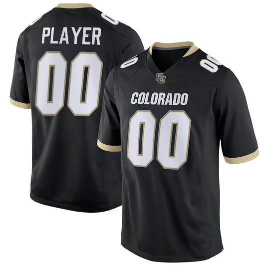 Custom Colorado Buffaloes Black Game Stitched Football College Jersey
