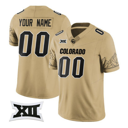 Custom C.Buffalo Gold 2024 F.US.E Vapor Limited Stitched Football College Jerseys