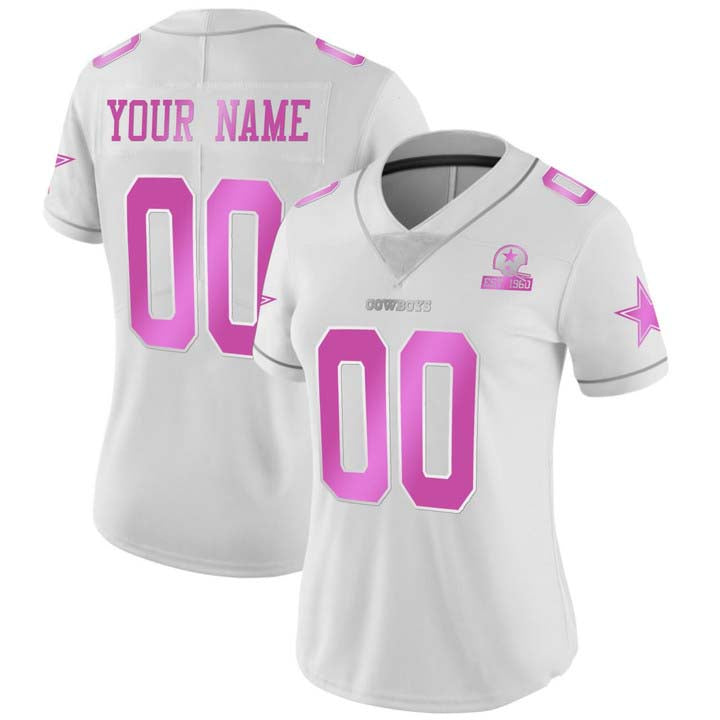 Custom Dallas Cowboys Pink Stitched American Football D.Cowboy Jerseys