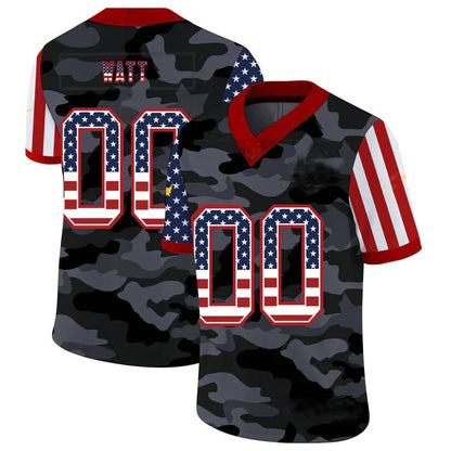 Custom TB.Buccaneers American Team 32 and Number and Name 2020 Camo Salute to Service Limited Jersey Football Jerseys