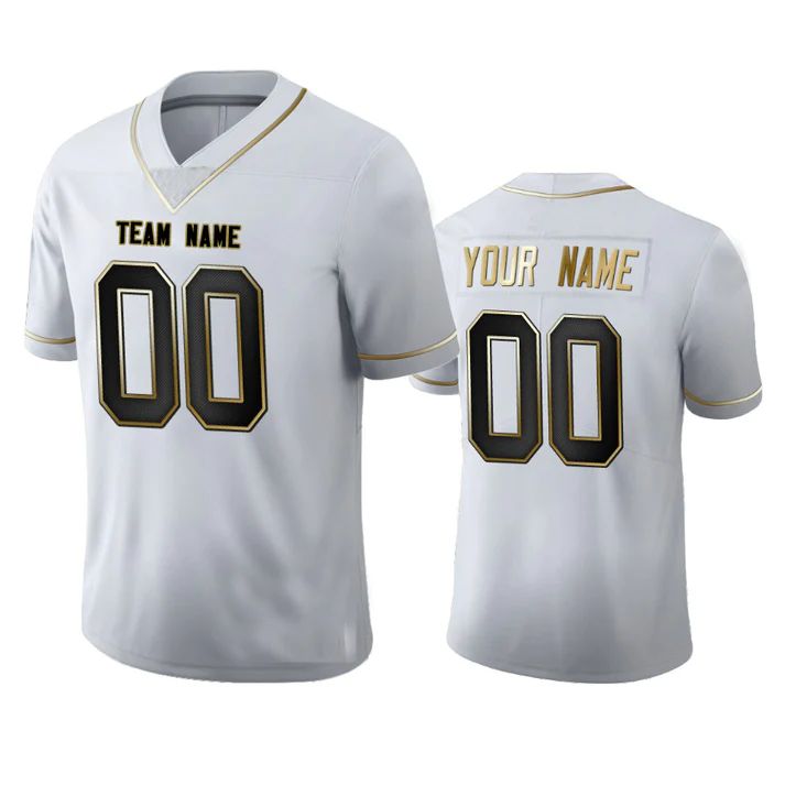 Custom NE.Patriots Any Team and Number and Name White Golden Edition Stitched American Football Jerseys