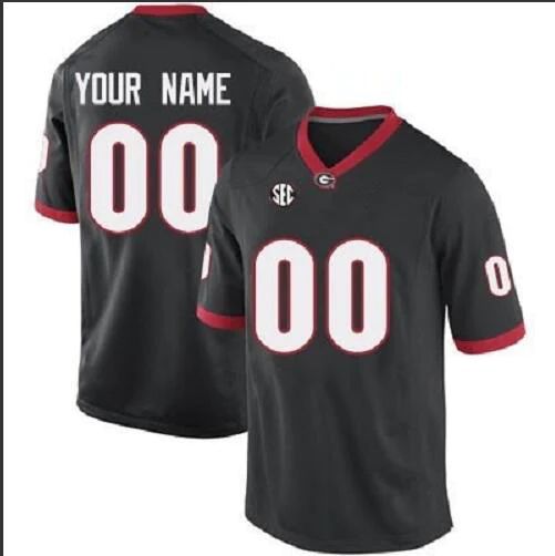 Custom G.Bulldogs Black Game Stitched Football College Jersey