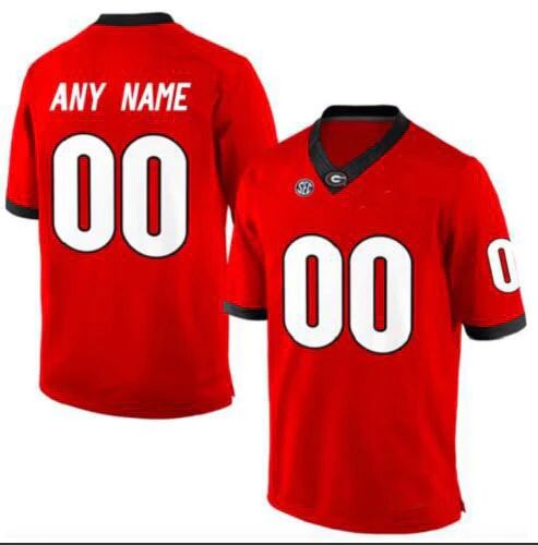 Custom G.Bulldogs Red Game Stitched Football College Jersey