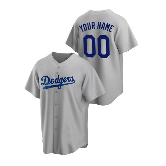 Baseball Jerseys Custom Los Angeles Dodgers Alternate Gray Jersey Stitched Personalized Baseball Team Jerseys