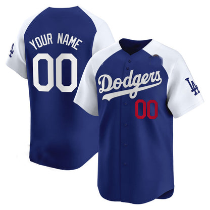 Custom Los Angeles Dodgers Royal White 2024 World Series Limited Stitched Baseball Jersey