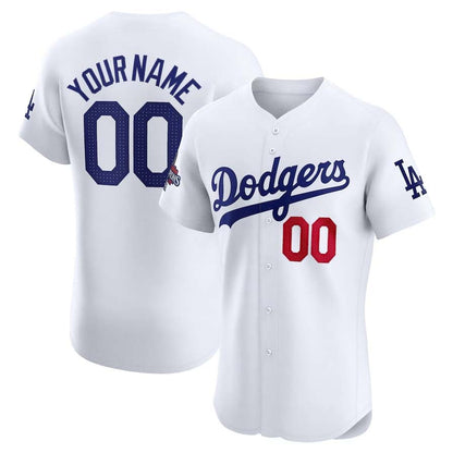 Custom Los Angeles Dodgers White 2024 World Series Champions Home Elite Stitched Baseball Jersey