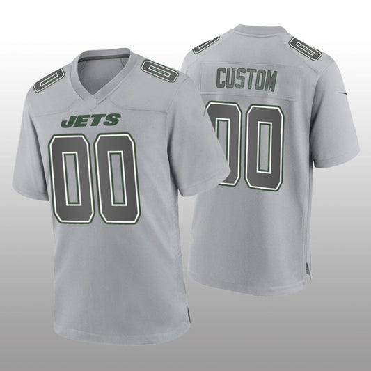 Custom NY.Jets Gray Game Atmosphere Jersey American Stitched Jersey Football Jerseys