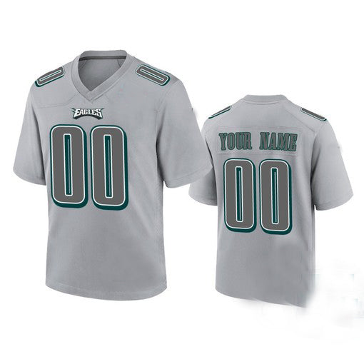 Custom P.Eagles 2023 Grey Limited Football Stitched Jersey