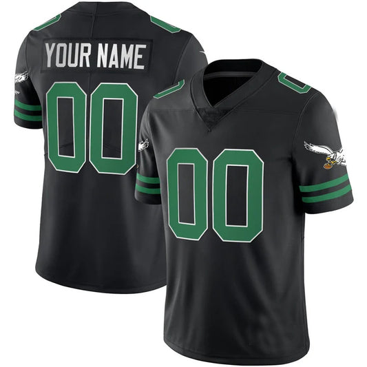 Custom P.Eagles Kelly Black Limited New Football Stitched Jersey