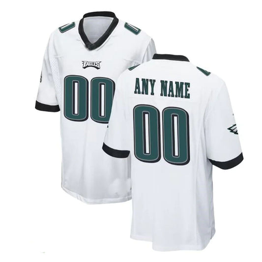 Custom P.Eagles White Game American Football Stitched Jerseys