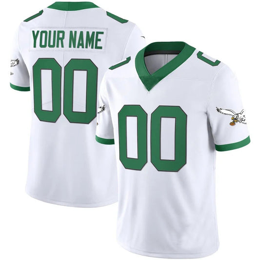 Custom P.Eagles White Limited Football Stitched Jersey