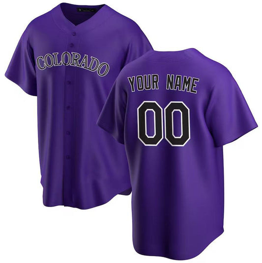 Custom Colorado Rockies Purple Alternate Authentic Custom Jersey Baseball Jerseys