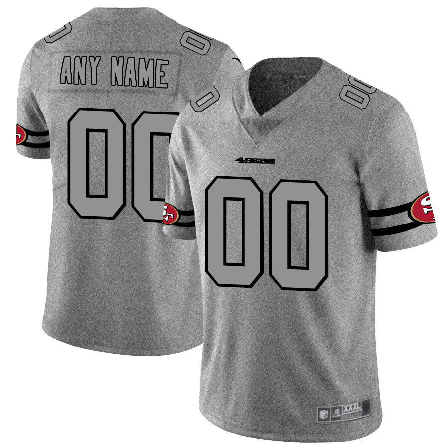 Custom San Francisco 49ers 2019 Gray Gridiron Gray Vapor Limited Stitched Jersey