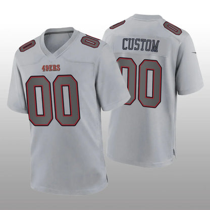 Custom San Francisco 49ers Gray Atmosphere Game Vapor Limited Stitched Jersey