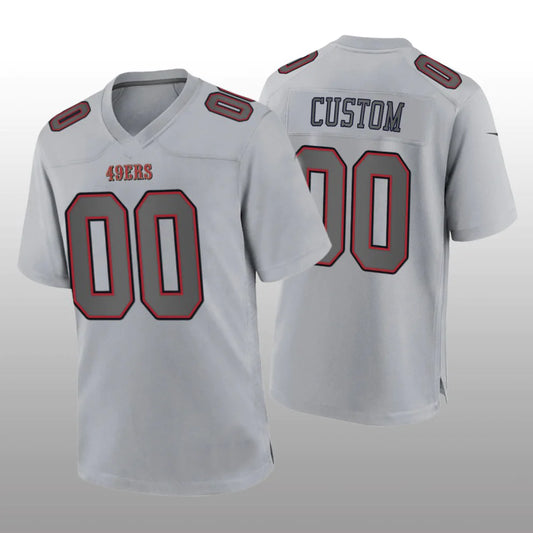 Custom San Francisco 49ers Gray Atmosphere Game Vapor Limited Stitched Jersey