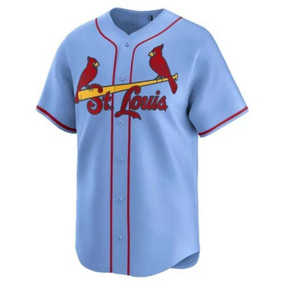 Custom St. Louis Cardinals Light Blue Alternate Official Replica Jersey Baseball Jerseys