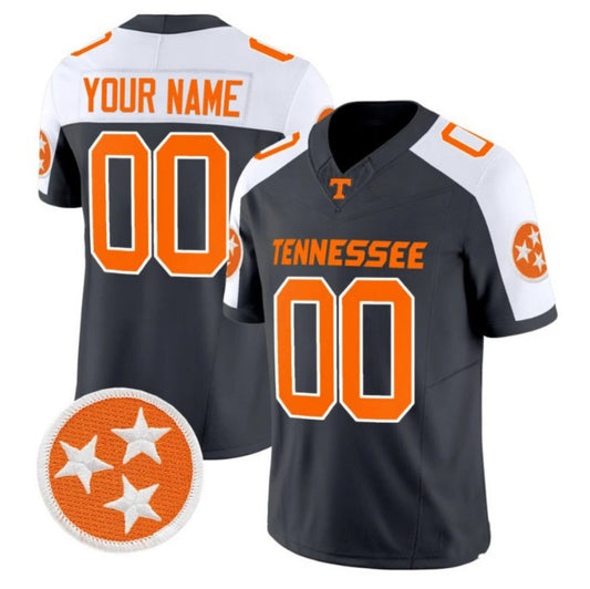 Custom T.Volunteers Name and Number Alternate Gray With White 2024 F.US.E Vapor Limited Stitched Football College Jerseys