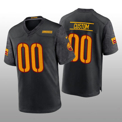 Custom Washington Commanders Black Vapor Limited Football Stitched Jerseys