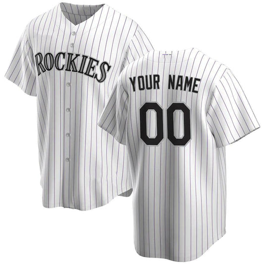 Custom Colorado Rockies White Alternate Authentic Custom Jersey Baseball Jerseys