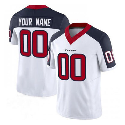 Custom H.Texans White Navy 2024 F.U.S.E Vapor Stitched American Football Jerseys