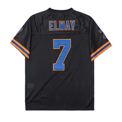 D.Broncos #7 John Elway Mitchell & Ness Black 1990 Legacy Replica Jersey Stitched American Football Jerseys